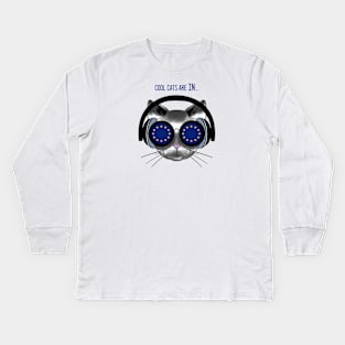 Cool cats are IN Kids Long Sleeve T-Shirt